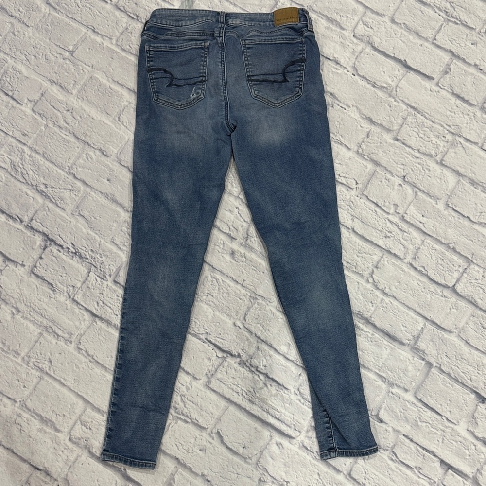 American Eagle Outfitters Dark Blue Skinny Jeans - Picture 4 of 9